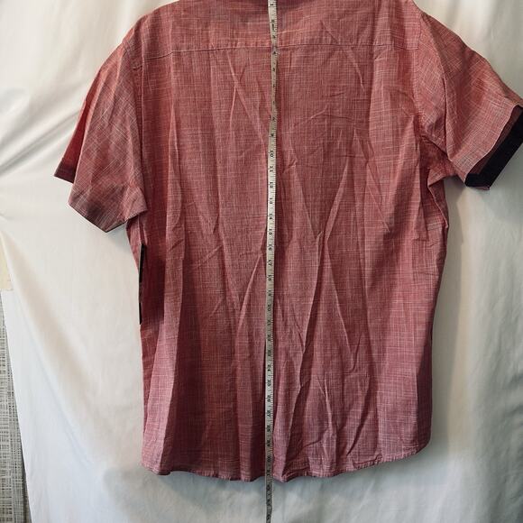 Lee Short Sleeve Button XL Scarlet Red Check Shirt 100% Cotton NWT - Picture 9 of 12